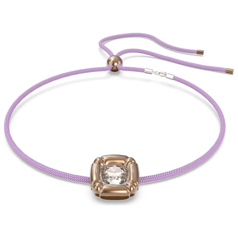 NUEVO Brazalete Swarovski Dulcis Mujer Cristal Púrpura Tono Oro Rosa 22.5 pulgadas Foto 1 de 1