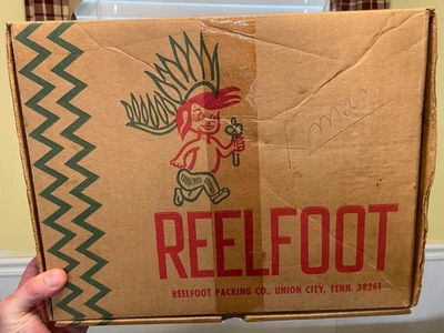 Caja Union City TN 15 X 11 1/2" años 70 en muy buen estado Reelfoot Packing Co? Decoración de campo Foto 1 de 4