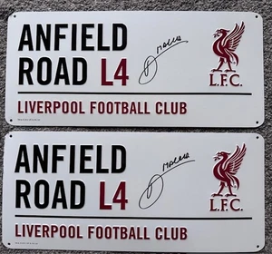 Alexis Mac Allister personally signed Liverpool official street sign proof COA - Picture 1 of 3