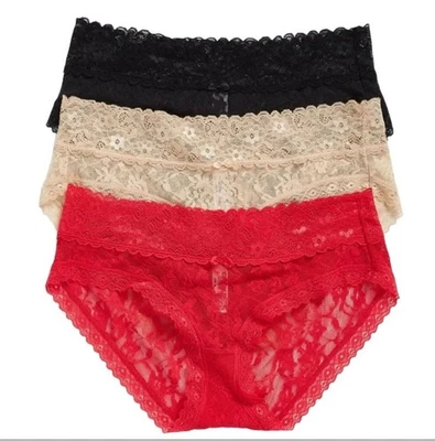 NEW DKNY Womens 9 Pairs Bikini Panties-3 Boxes-Underslimmers Lace Red Blk Small - Image 1 of 4