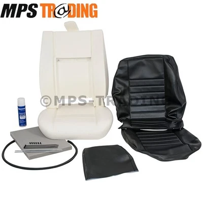 Land Rover Defender Asiento Exterior Delantero Negro Vinilo Re-Ajuste Kit DA5629 Foto 1 de 4