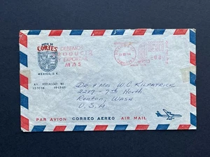 Francobolli GandG copertina posta aerea antica dal Messico agli USA misurati - Foto 1 di 2