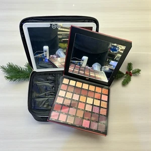 Beauty Bar 42 Pan Color Eyeshadow Pallette NEUTRALS + LED Mirror Case Gift Ready - Picture 1 of 11