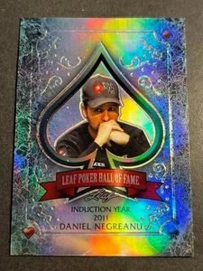 2011 Leaf REFRACTOR POKER PROOF MISSING AUTO & # Hall of Fame Daniel Negreanu - Bild 1 von 2