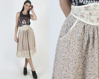 Vtg Gunne Sax Calico Skirt Jessica McClintock Prairie Peasant Pastel Cottagecore - Image 1 of 4