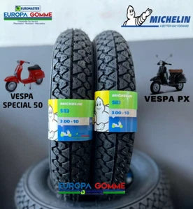 3.00-10 42J PAAR MICHELIN S83 DOT / BJ 2025/24 VESPA-PX VESPA 50 SPECIAL REIFEN - Bild 1 von 5