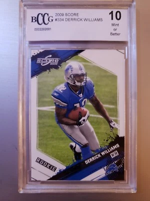 2009 SCORE DERRICK WILLIAMS ROOKIE GEM MT 10 - Image 1 of 2