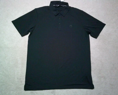 Camisa polo masculina Palm Golf Co nova com etiquetas 2XL XXL preta serve como GG - Imagem 1 de 4