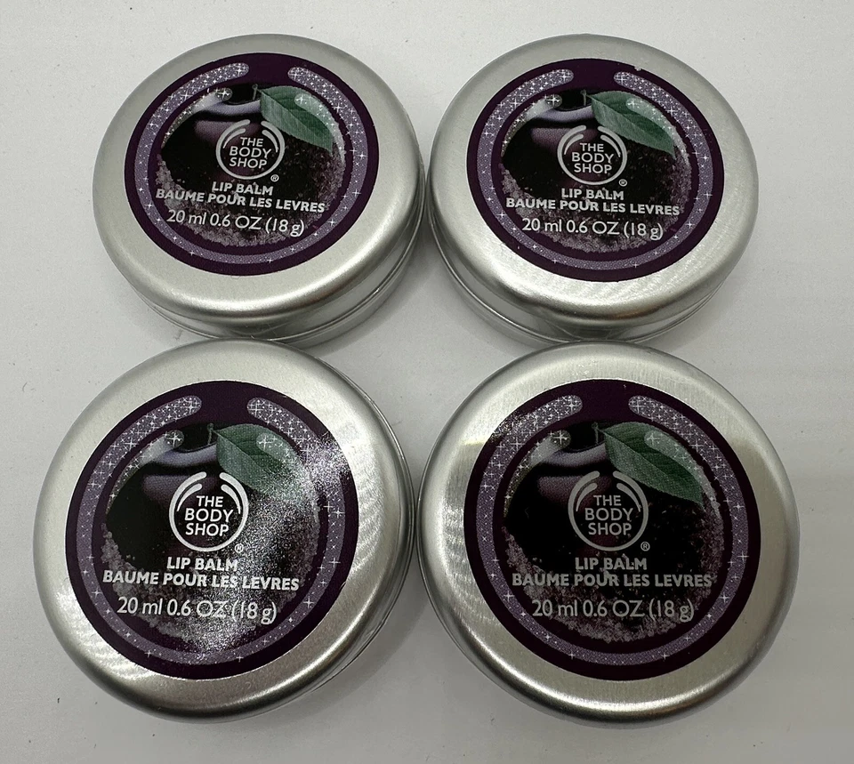 Масло для губ The Body Shop Frosted Plum бальзам 0,6 унции x 4 запечатанный - Изображение 1 из 1