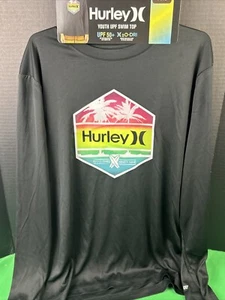 Hurley Boys Long Sleeve Dri-Fit UPF 50+ Swim Shirt Size 4 Black - Picture 1 of 2