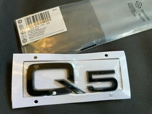 Gloss Black Rear Boot Trunk Emblem Badge Sticker Audi Q5 - Picture 1 of 1