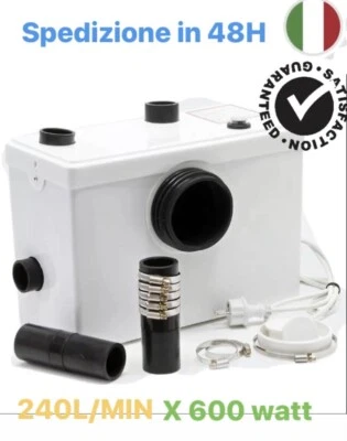 TRITURATORE MACERATORE WC SANITARIO LAVAbo Lave DOCCIA POMPA 600w  tipo sanitrit - Bild 1 von 4