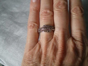 Champagne Diamond ring, size N/O, 0.53 carats, 3.55 grams of 925 Sterling Silver - Picture 1 of 12