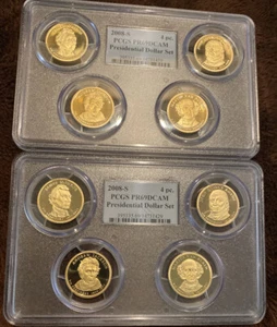 2008S US Proof Presidential Dollar 4 Coin Set PCGS PR 69DCAM You Get One Set - Bild 1 von 9