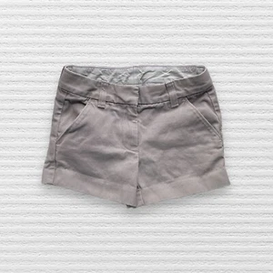 J Crew Crewcuts Girls Chino Shorts Grayish Brown Khaki Adjustable Waist Size 7 - Picture 1 of 8