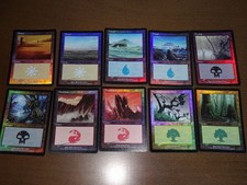 FOIL Lands lot 7th English x10 mtg SP,MP A