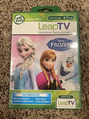 FROZEN LeapFrog LeapTV Elsa Anna Olaf Educational Gaming Math Disney Cartridge - Image 1 of 4