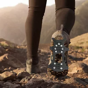 Anti-Slip Crampons 11-Tooth Shoe Spikes For Ice Ice Snow Grips For Ice greater - Picture 1 of 6