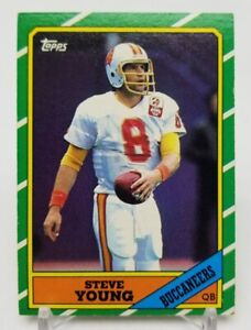 1986 Topps STEVE YOUNG Rookie RC Tampa Bay Buccaneers EX-MT to NM Condition #374