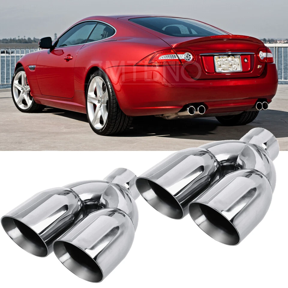 Escape doble pared acero inoxidable para Jaguar XK 2,5" in 3,5"" out 9,5" Foto 1 de 4