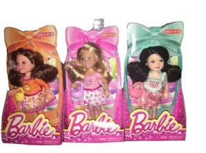 SET OF 3 MINI BARBIE DOLLS. 5 1/2 IN.TALL. - Picture 1 of 5