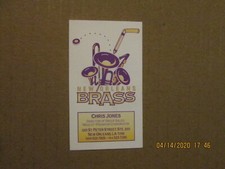 ECHL New Orleans Brass Vintage Defunct Chris Jiones Team Logo Business Card