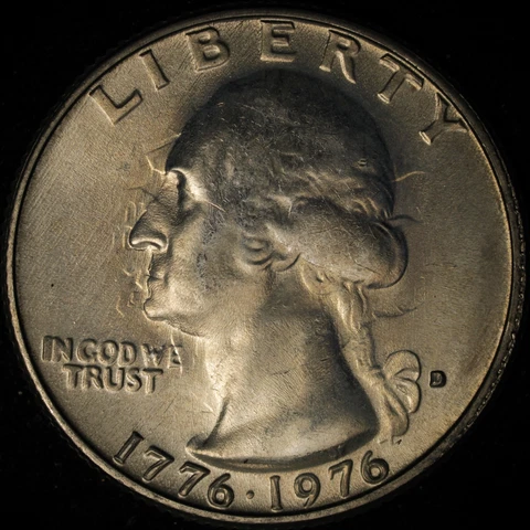 Rare 1976-D Bicentennial Quarter - STRONG Clash - With Before Clash Coin! Cover