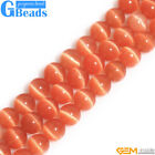 Assorted Colors Lab Created Cat's Eye Round Beads Free Shipping Strand 14"