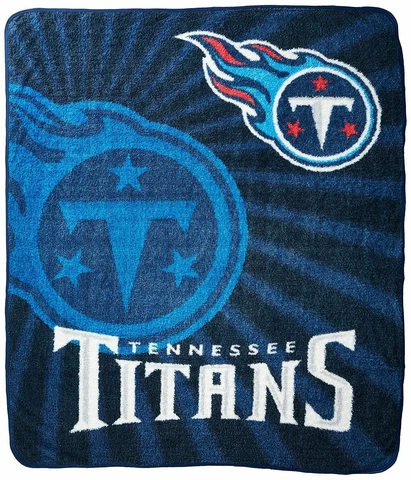 NFL Tennessee Titans 100% Super Soft Sherpa Throw Blanket Large 50" X 60" Cover