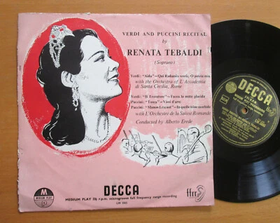LW 5065 ED1 Renata Tebaldi Verdi & Puccini Recital Erede Decca 10" B/Gold - Image 1 of 4