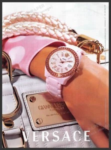 Versace Watch 2000s Print Advertisement 2007 Pink - Picture 1 of 1
