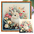 Full Embroidery Eco-cotton Thread 11CT Printed Flower and Rabbit Cross Stitch