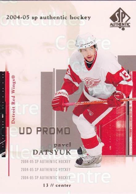 2004-05 SP Authentic UD Promos #32 Pavel Datsyuk - Image 1 of 1
