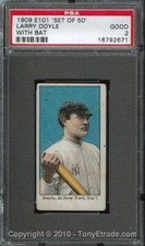 1909 E101 Larry Doyle with Bat - PSA 2