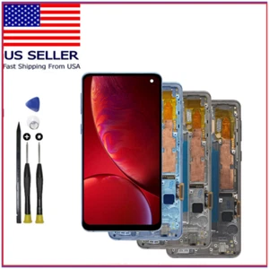 For Samsung Galaxy S10 G973 LCD Display Touch Screen Digitizer Replacement+Frame - Picture 1 of 14
