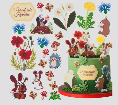 MARKENLOS Der kleine Maulwurf Essbar Zuckermasse Tortenbild Tortenaufleger Muffinaufleger