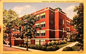 Memorial Junior High School Middletown NY Postcard Ruben Publishing Co Newburgh - Picture 1 of 3