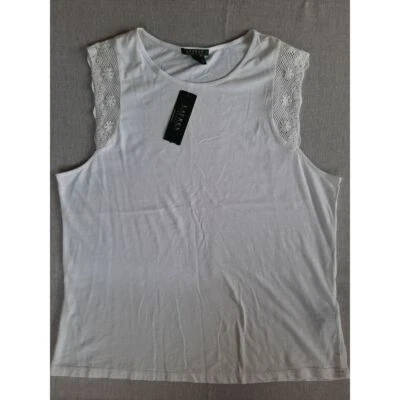 Lauren Ralph Lauren Women 2X Paisley Crochet Embroider Top Blouse Modal Blend - Image 1 of 4