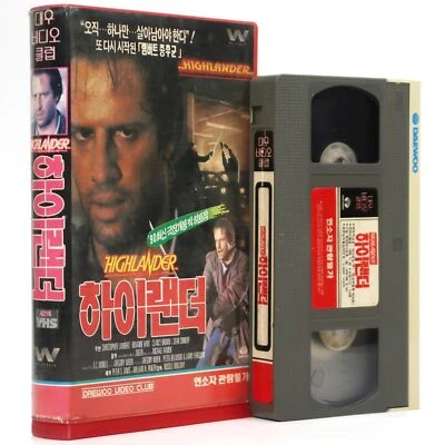 Highlander (1986) Korean VHS Rental [NTSC] Korea Christopher Lambert - Image 1 of 4