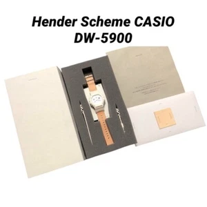 G-SHOCK x Hender Scheme DW-5900 Leather Belt natural wristwatch Japan New - Picture 1 of 15