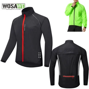 WOSAWE Men Cycling Jacket Mountain Bike Windbreaker Hi Visibility Bicycle Coat - Picture 1 of 24