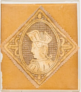 [Marquis de Lafayette. (1757-1834)]Antique Lace Portrait Square - Picture 1 of 1