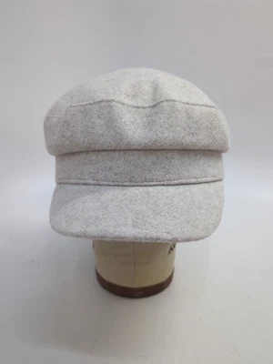 Sombrero de taxista de fieltro para mujer gorra de noticiero talla única avena Foto 1 de 4