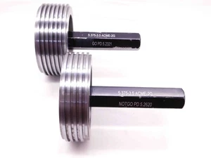 5 3/8 3 1/2 ACME 2G GEWINDESTOPFEN MESSGERÄT 5,375 3,5 GO NO GO PD'S = 5,2321 & 5,2620 NA - Bild 1 von 1