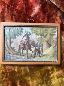 PINTURA MINIATURA DON QUIJOTE SIGLO XIX 3,5x5 - Imagen 1 de 5