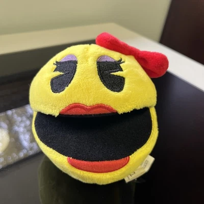 Bandai Namco Ms. Pac-Man Stuffed Plush Toy Yellow, 5-inch - Image 1 of 4