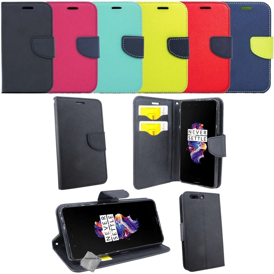 Housse etui coque pochette portefeuille pour OnePlus 5T + film ecran - Photo 1/1