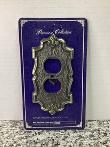 AJAX Amerock SINGLE Light SWITCH PLATE Cover NOS ANTIQUE SILVER Pewter Ajax-4105 - Picture 1 of 4