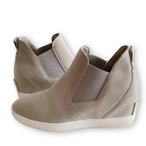 Sorel Out N About Slip On Zeppa Taglia 10 Grigio Stivaletti Sneakers Alta Platform - Foto 1 di 14