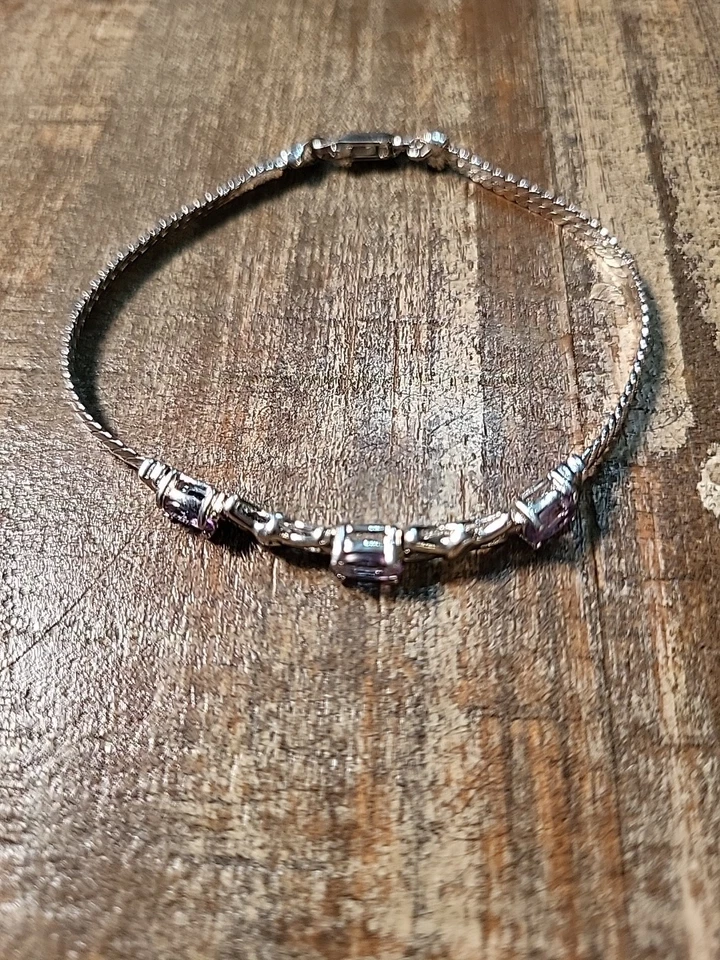 pulsera amatista plata de ley Foto 1 de 4